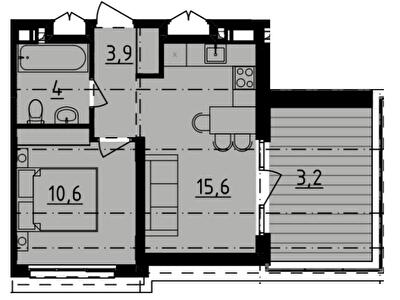 1-комнатная 37.3 м² в ЖК DERBY Style House от 27 250 грн/м², Одесса