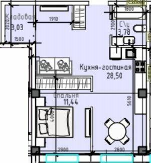 1-кімнатна 46.75 м² в ЖК Простір Eco City (Простір на Радісній від 23 150 грн/м², Одеса