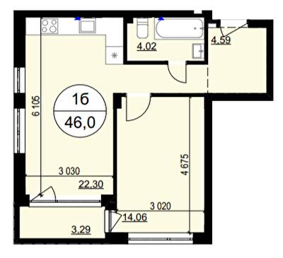 1-комнатная 46 м² в ЖК Гринвуд-4 от 17 600 грн/м², пгт Брюховичи