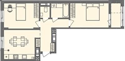 2-кімнатна 60.98 м² в ЖК Етно Дім від 17 300 грн/м², с. Горішній