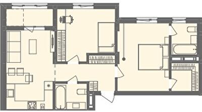 2-комнатная 72.52 м² в ЖК Этно Дом от 18 000 грн/м², с. Горишний