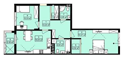 2-кімнатна 73.02 м² в ЖК Royal Hill від 19 200 грн/м², с. Лисиничі