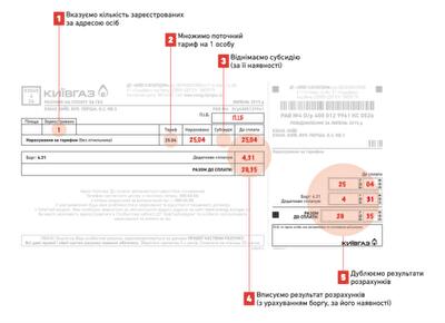 Как правильно заполнить квитанцию на оплату газа в квартире без счетчика: инфографика