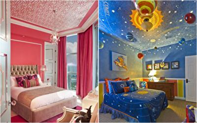 Небо, под которым хочется просыпаться - 20 потрясающих потолков для детской комнаты