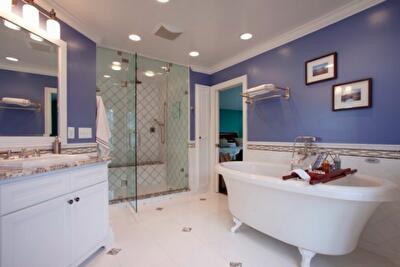 Ванная комната в синем цвете