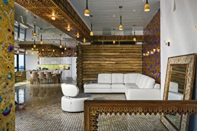 Интерьер пентхауса: микс этно и минимализма