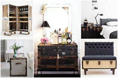 Старые чемоданы могут превратиться в стильный элемент интерьера