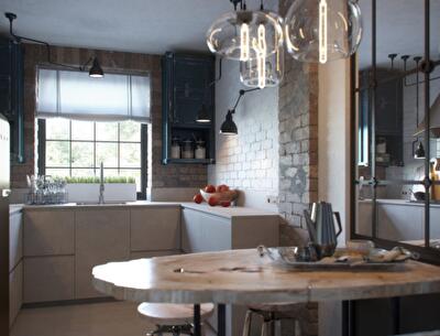 Как оформить кухню в стиле лофт на 10 квадратах