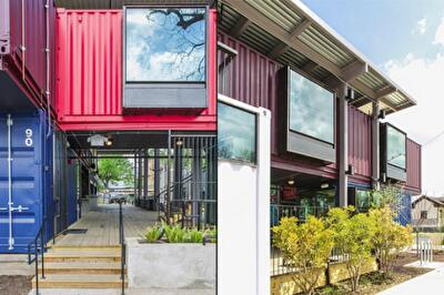 Бар из 7 контейнеров - самое популярное заведение в центре Техаса