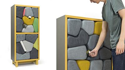 Шкафы из камней: уникальная мебель для тех, кто не любит аккуратно складывать вещи