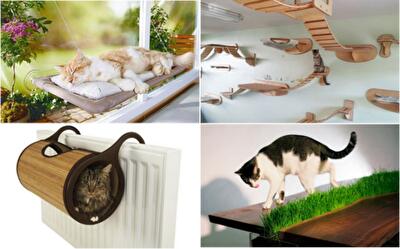 25 классных дизайнерских идей о мебели, радующей кота