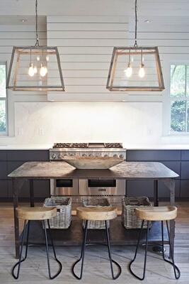 Светильник в стиле индастриал в домашнем интерьере 