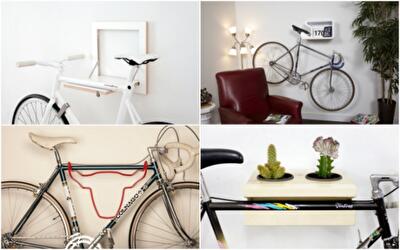 14 стильных вешалок и полок для хранения велосипеда в квартире
