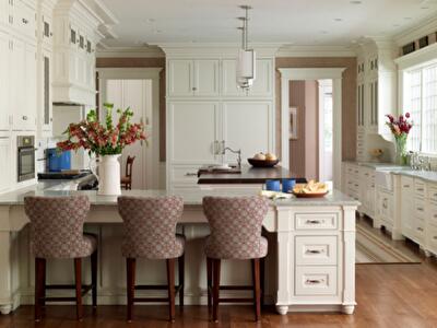 Интерьер кухни в частном доме: узкая, квадратная, проходная и совмещенная