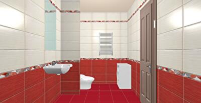 Раскладка плитки в ванной комнате