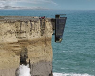 Пикник у висячей скалы: в Австралии предложен проект дома на отвесном берегу океана. Фото