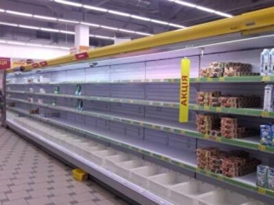 В Крыму вновь опустели полки с молочкой