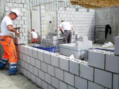 Монтаж газобетонных блоков