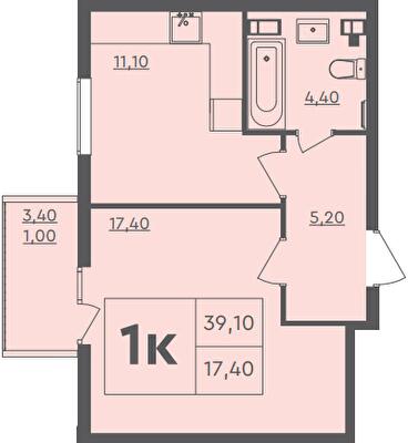 1-кімнатна 39.1 м² в ЖК Scandia від 19 000 грн/м², м. Бровари