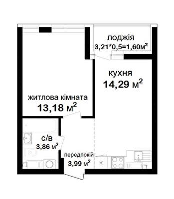 1-комнатная 36.92 м² в ЖК Феофания City от 38 000 грн/м², Киев