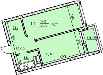 1-кімнатна 43.2 м² в ЖК Paradise Avenue від 24 000 грн/м², с. Крюківщина