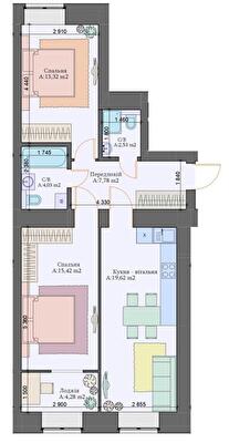 2-кімнатна 69.4 м² в ЖК Art Residence від 27 950 грн/м², м. Ірпінь