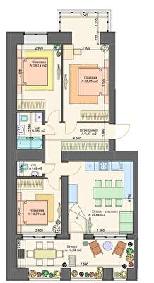 3-кімнатна 88.9 м² в ЖК Art Residence від 23 500 грн/м², м. Ірпінь