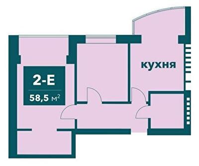 2-кімнатна 58.5 м² в ЖК Ібіс від 18 500 грн/м², м. Ірпінь