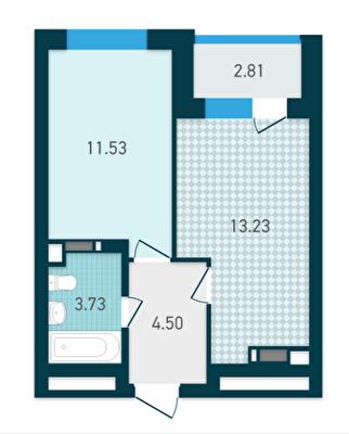 1-комнатная 35.8 м² в ЖК GENESIS от 34 714 грн/м², Киев
