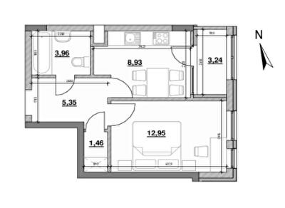 1-комнатная 35.89 м² в ЖК Велика Британія от 32 112 грн/м², Львов