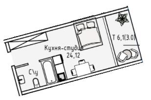 Студія 27.12 м² в ЖК Простір на Аркадійській алеї від 59 450 грн/м², Одеса
