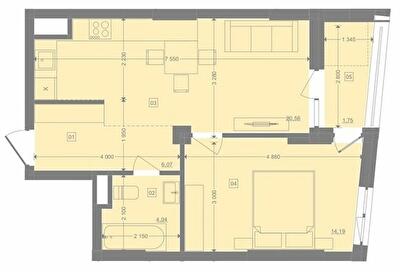 1-комнатная 46.61 м² в ЖК Pictorial от 27 250 грн/м², Львов