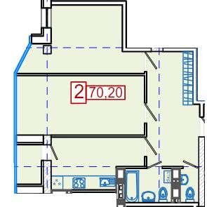 2-комнатная 70.2 м² в ЖК Немецкий проект на Холодной Горе от 28 700 грн/м², Харьков