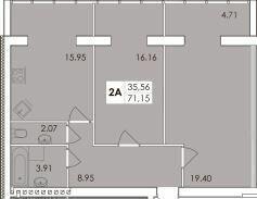 2-кімнатна 71.15 м² в ЖК GREEN VILLAGE від 13 250 грн/м², Житомир