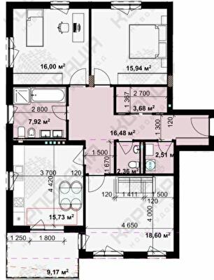 3-комнатная 101.97 м² в ЖК Bavaria Group от 19 850 грн/м², Ужгород