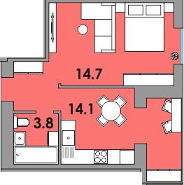 1-комнатная 35.8 м² в ЖК Orange City от 16 750 грн/м², г. Вараш
