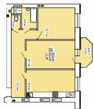2-комнатная 65 м² в ЖК на ул. Независимости, 5 от 13 100 грн/м², г. Нежин