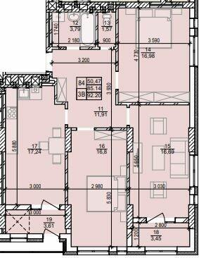 3-кімнатна 92.2 м² в ЖК Весняний від 18 000 грн/м², м. Винники