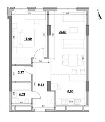 2-комнатная 60.68 м² в ЖК Америка от 24 413 грн/м², Львов