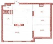 2-комнатная 66.8 м² в ЖК Crystal Avenue от 30 000 грн/м², с. Петропавловская Борщаговка