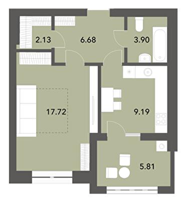 1-комнатная 45.6 м² в ЖК Софиевские Липки от 26 000 грн/м², с. Софиевская Борщаговка