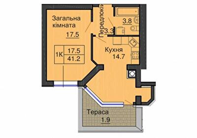 1-кімнатна 41.2 м² в ЖК Софія Сіті від 33 000 грн/м², с. Софіївська Борщагівка