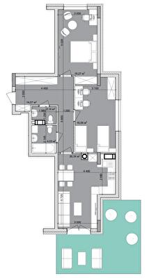 2-комнатная 73.91 м² в ЖК Basa city от 29 000 грн/м², с. Ходосовка