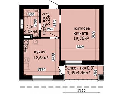 1-комнатная 44.7 м² в ЖК Кришталевi джерела от 43 500 грн/м², Киев