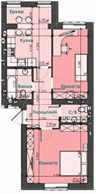 2-комнатная 57.1 м² в ЖК Like Home от 18 000 грн/м², г. Ирпень