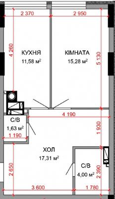 1-комнатная 49.8 м² в ЖК Royal Park от 28 500 грн/м², г. Ирпень