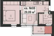 1-комнатная 29.09 м² в ЖК CHAYKOVSKIY от 26 400 грн/м², Ровно