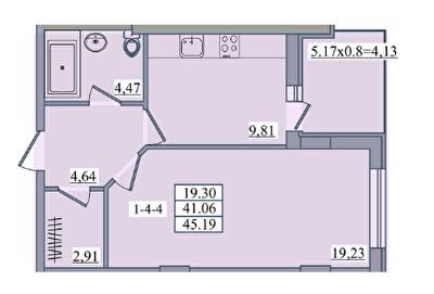 1-комнатная 45.19 м² в ЖК Platinum Residence от 32 950 грн/м², Одесса