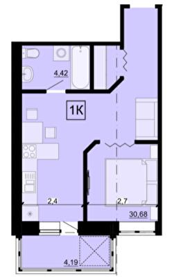 1-кімнатна 34.84 м² в ЖК Акварель-4 від 22 050 грн/м², Одеса
