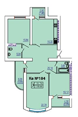 3-кімнатна 110.66 м² в ЖК Перемога від 28 150 грн/м², Одеса